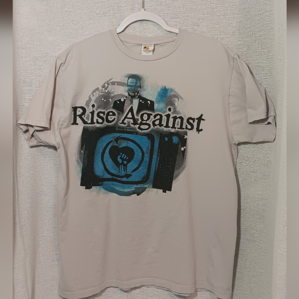 Rise Against Graphic Tee - White and Blue